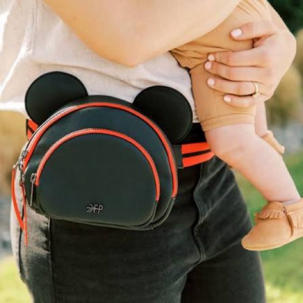 Freshly Picked Black and Red Mickey Ears Belt Bag